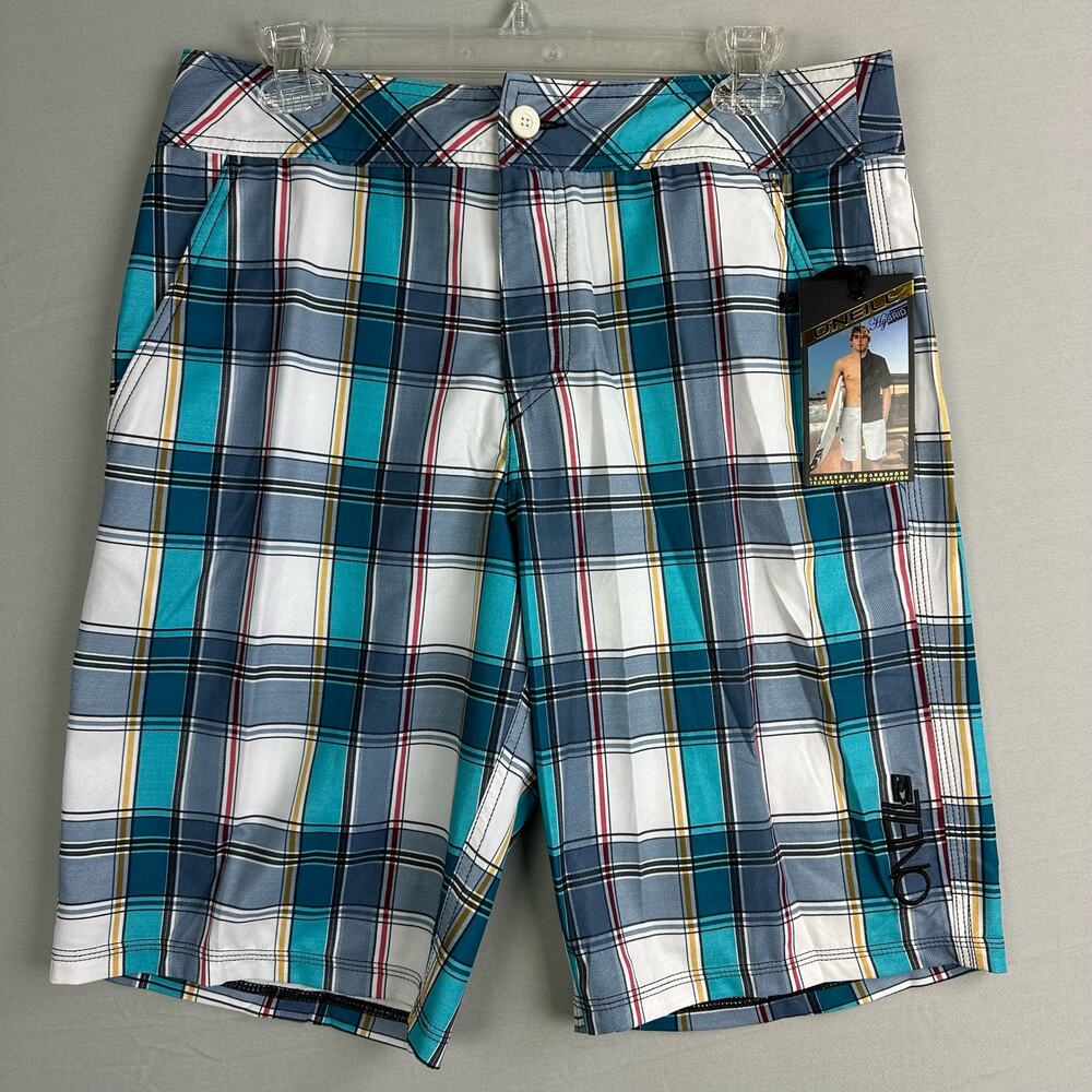 O’Neill Men’s 30 Hybrid Assembly Board Shorts Button Front Slash Pockets